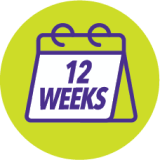 Calendar page that reads: 12 WEEKS